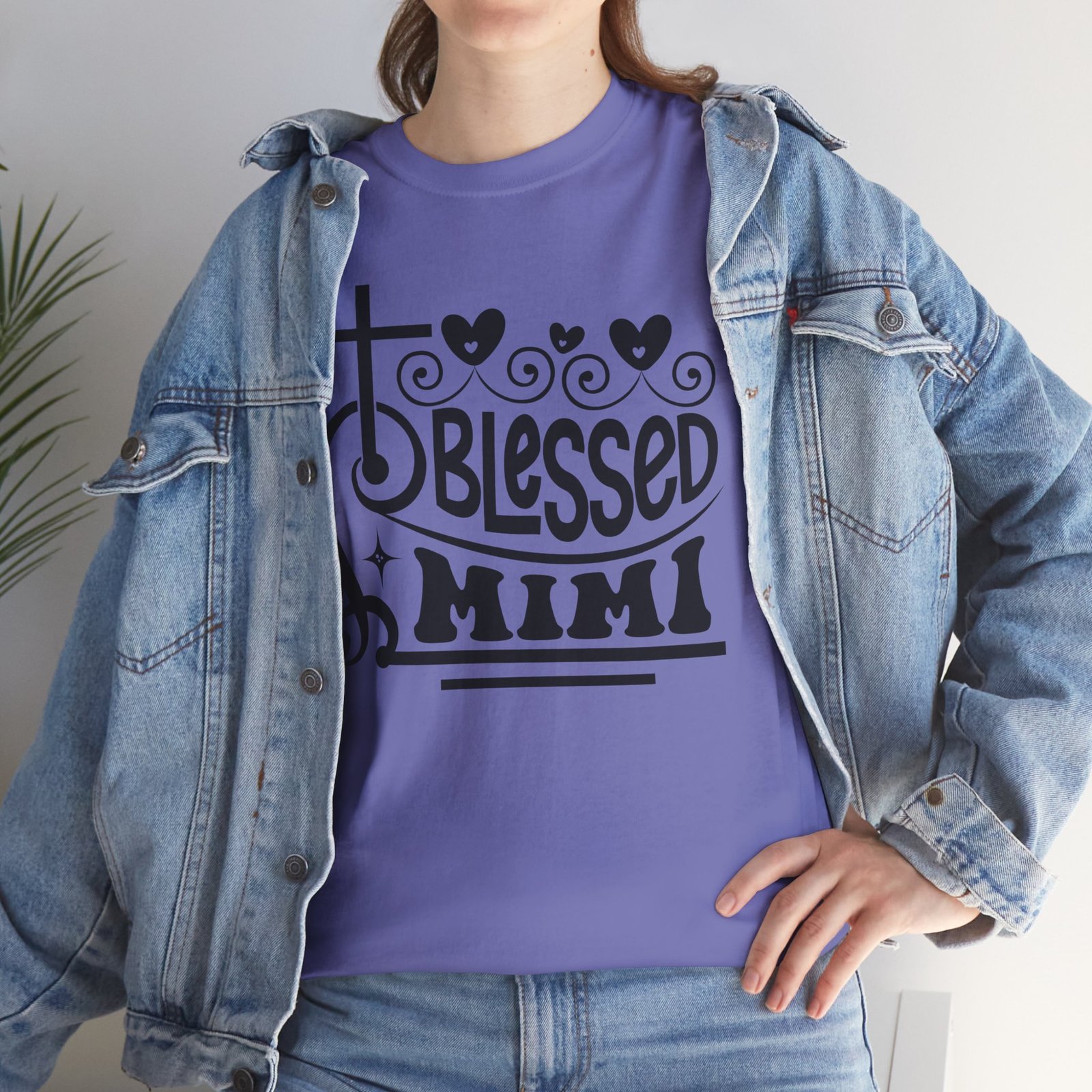 Blessed Mimi Tee — Cross & Hearts Christian Gift for Grandma - Image 71