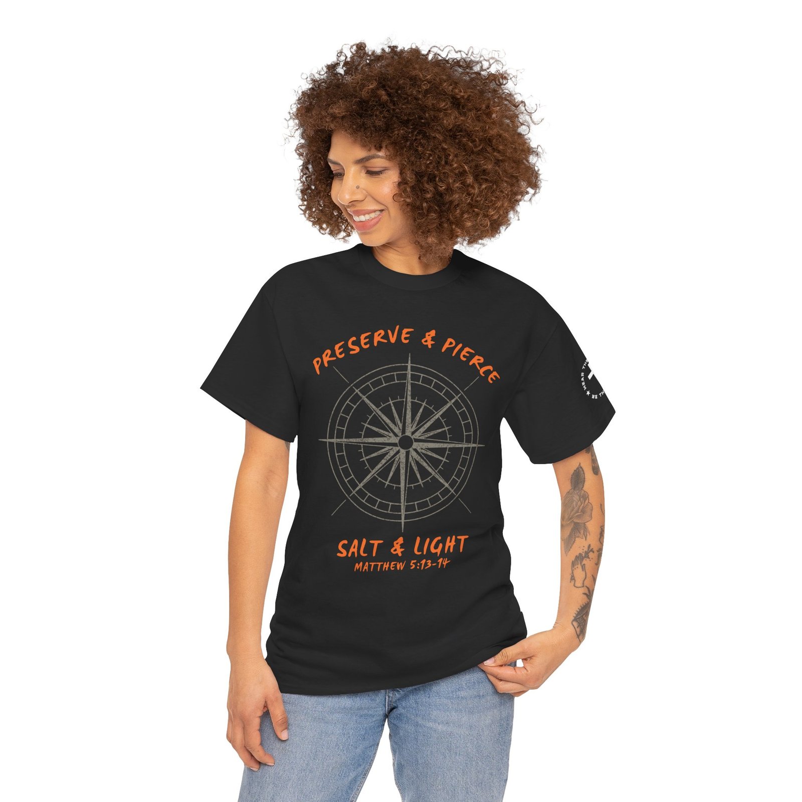 Compass Graphic Tee — "Salt and Light" Inspirational Christian T-Shirt - Image 25