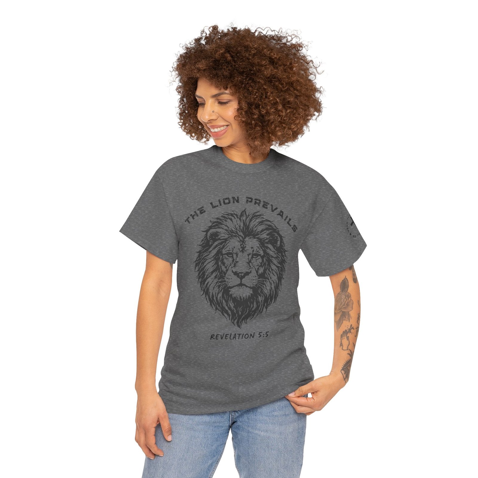 Lion Prevails T-Shirt — 'The Lion Prevails' Revelation 5:5 Christian Tee - Image 68