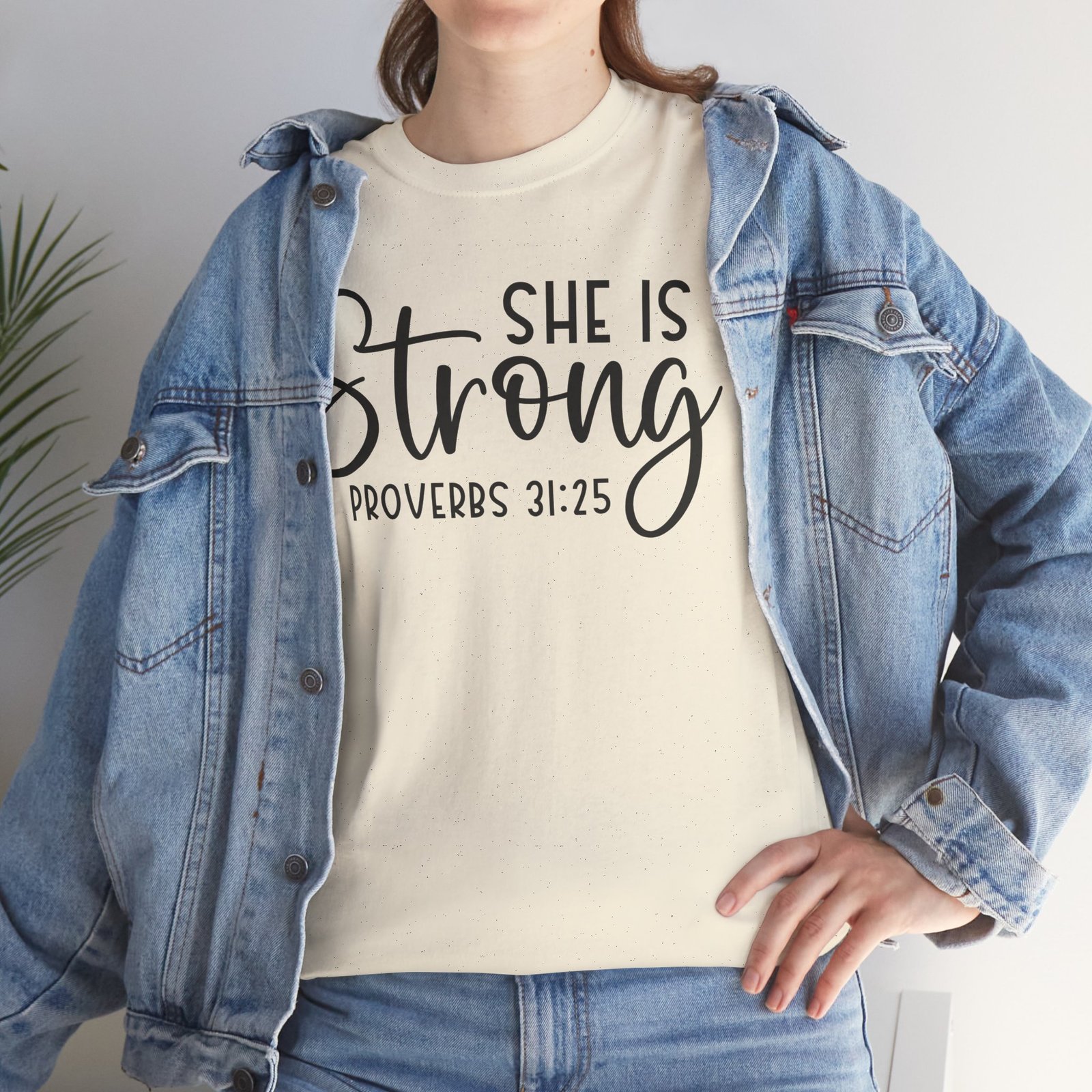 Proverbs 31 'She is Strong' — Inspirational Christian Tee - Image 50