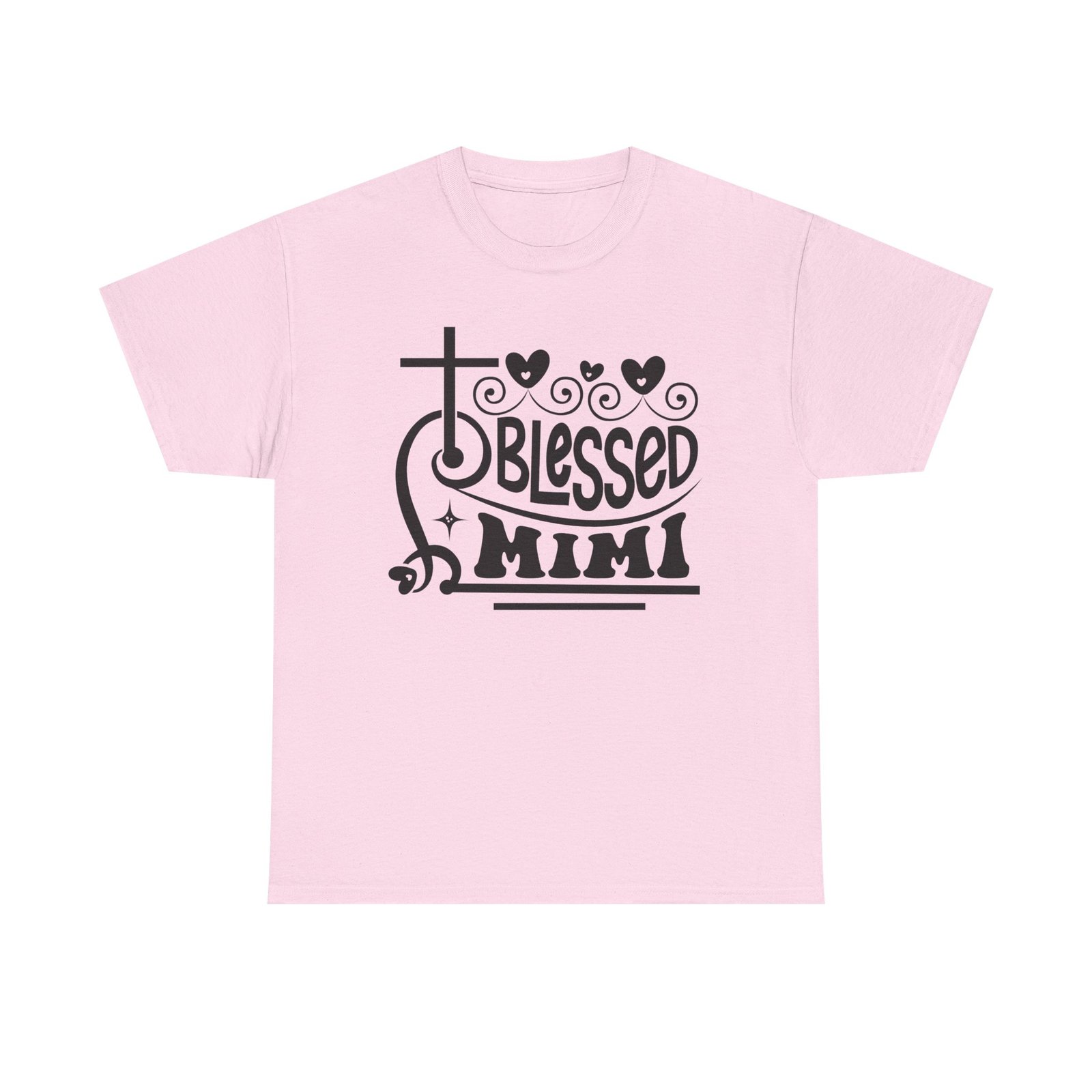 Blessed Mimi Tee — Cross & Hearts Christian Gift for Grandma - Image 72