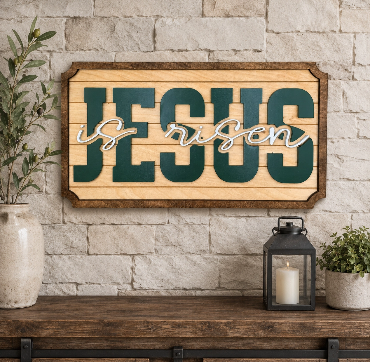Jesus is Risen Wall Sign - Image 2