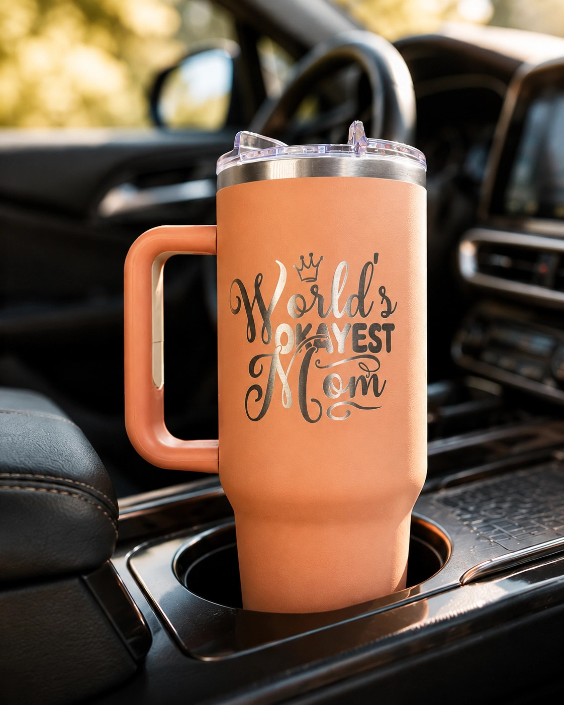 World's Okayest Mom Tumbler - Image 3