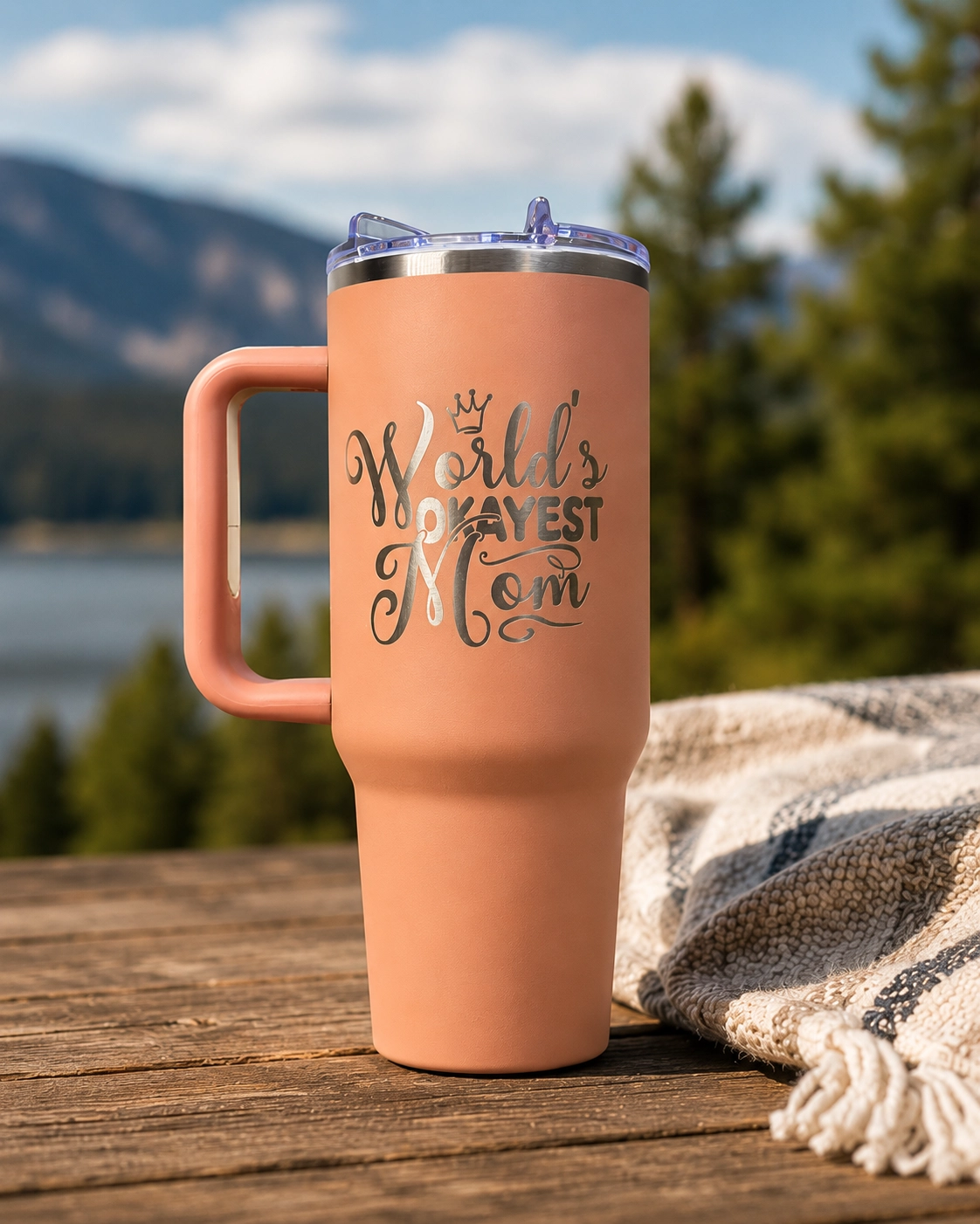 World's Okayest Mom Tumbler - Image 4