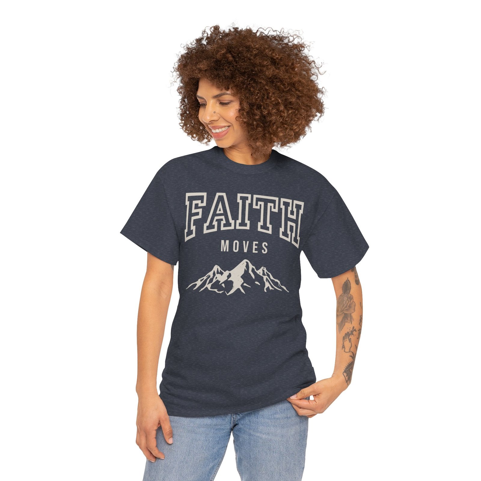 Faith Moves Mountains T-Shirt — Inspirational Christian Tee - Image 87