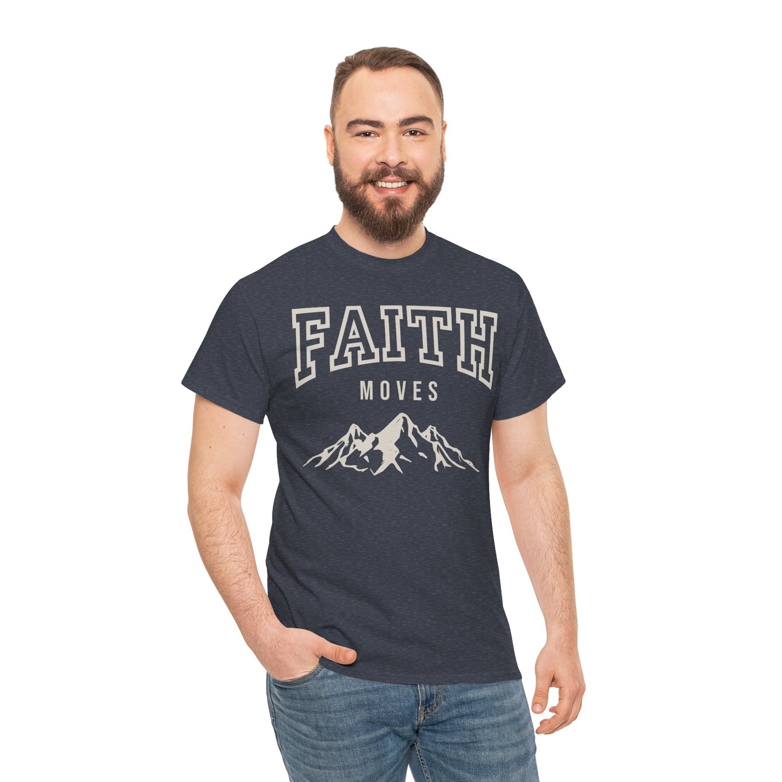 Faith Moves Mountains T-Shirt — Inspirational Christian Tee - Image 84